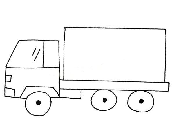 货车简笔画儿童画 货车简笔画儿童简笔画