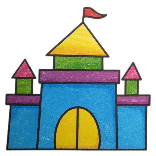 幼儿城堡简笔画