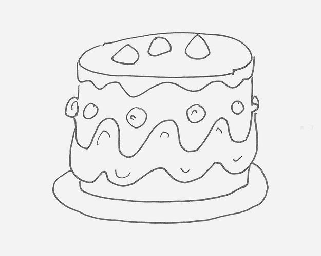 蛋糕的简笔画 蛋糕的简笔画儿童画彩色