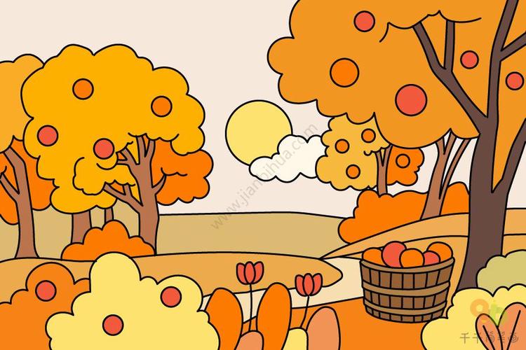 简笔画秋天的景色 简笔画秋天的景色素描