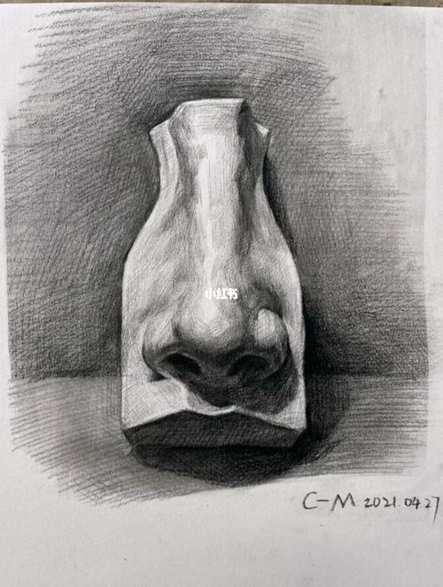 初学者素描画鼻子 初学者素描画鼻子的步骤图