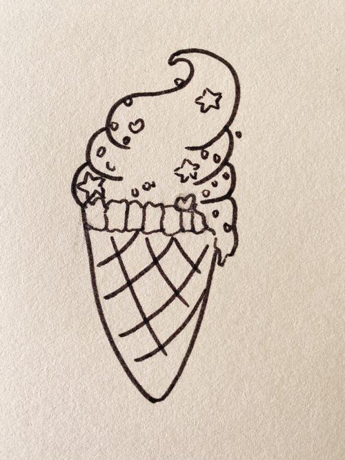 冰淇淋简笔画图片 冰淇淋简笔画图片大全大图