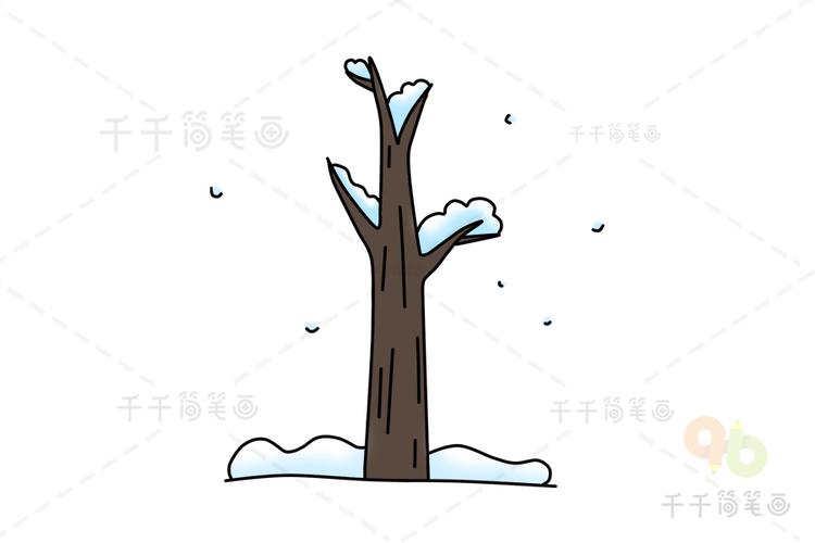 冬天的树手抄报