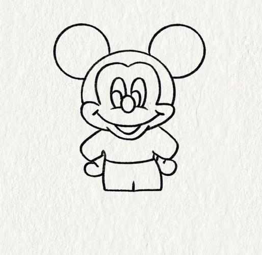米老鼠的简笔画 米老鼠的简笔画和涂色