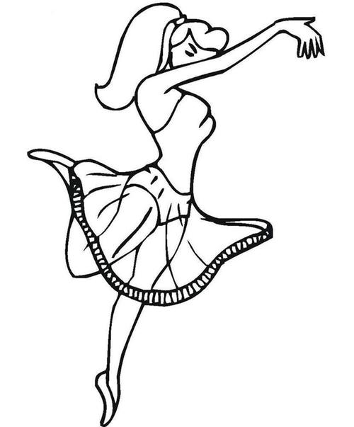 跳舞女孩的简笔画 跳舞女孩的简笔画图片彩色