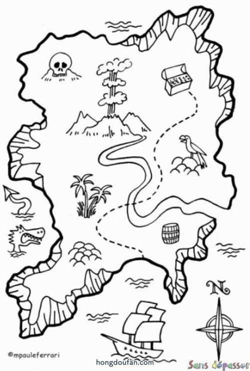 地图简笔画儿童 地图简笔画儿童简单三年级