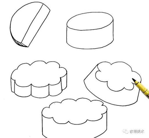 中秋节月饼的画法简笔画