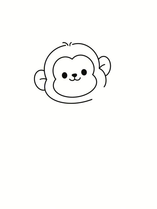猴子卡通简笔画