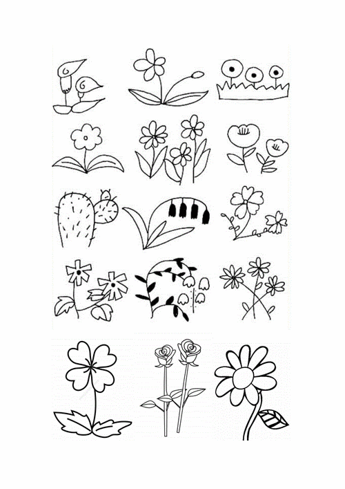 花朵的简笔画简单又漂亮 花朵的简笔画简单又漂亮长一点儿