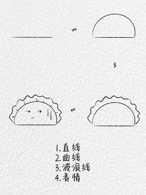 饺子的画法简笔画图