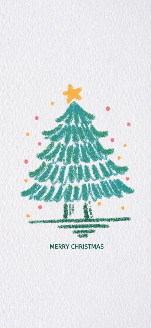 圣诞树画 圣诞树画法 圣诞树画画作品图片