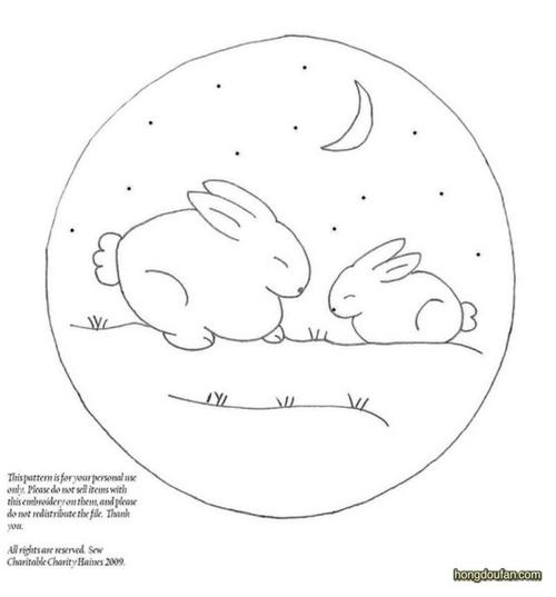 兔子望月简笔画 兔子望月简笔画简单可爱