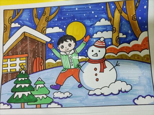 雪景图片儿童画 雪景图片儿童画简单