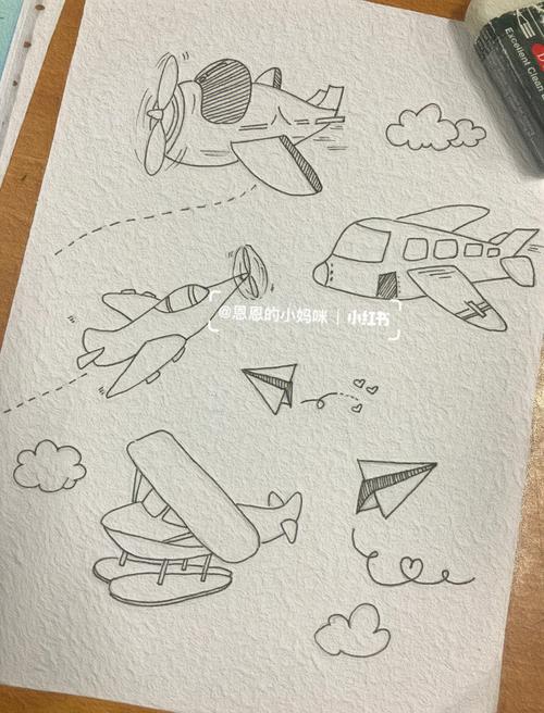飞机的图片简笔画