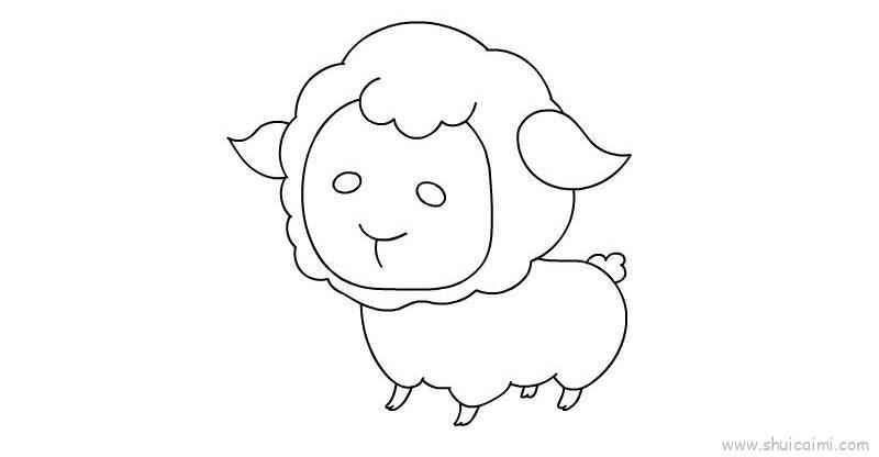 儿童简笔画山羊 儿童简笔画山羊涂色