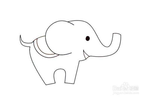 小象的简笔画