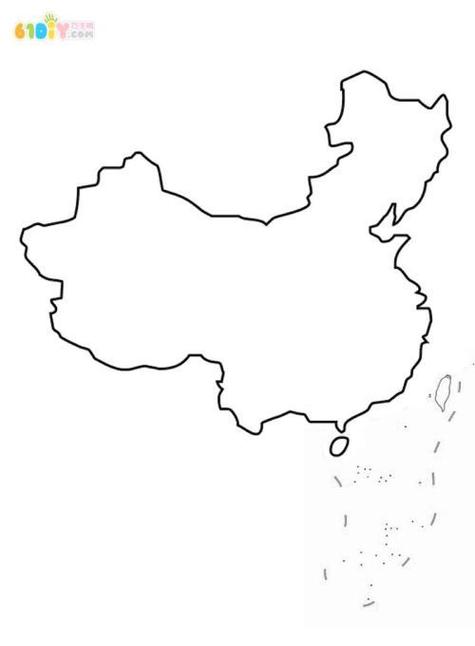 中国简笔画地图 中国简笔画地图卡通版
