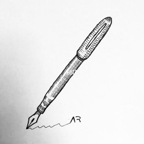 钢笔简笔画 立体图片