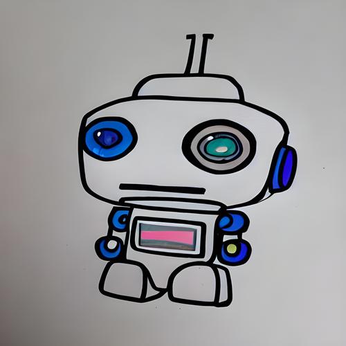 可爱机器人简笔画