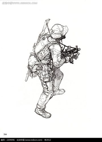 士兵的简笔画 中国士兵的简笔画