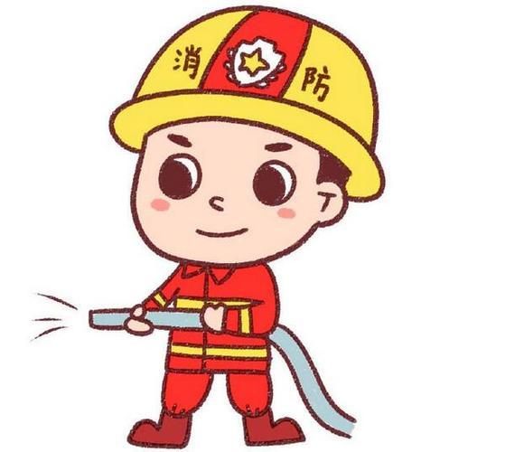 儿童消防简笔画
