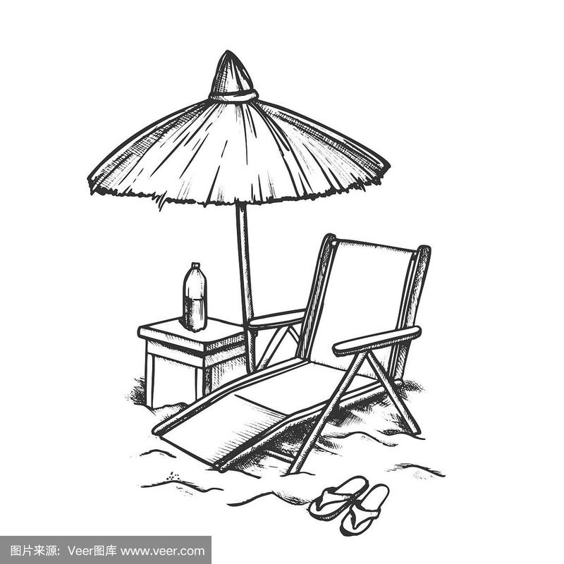 沙滩椅简笔画 沙滩椅简笔画步骤