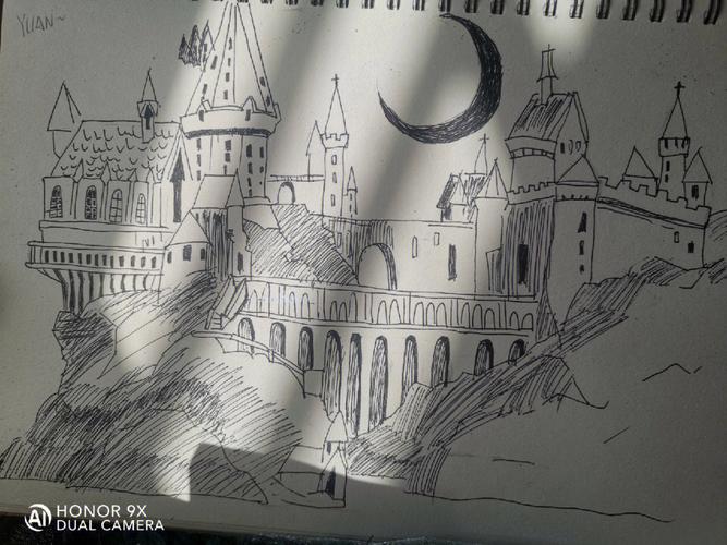 哈利波特城堡简笔画 哈利波特城堡简笔画简单