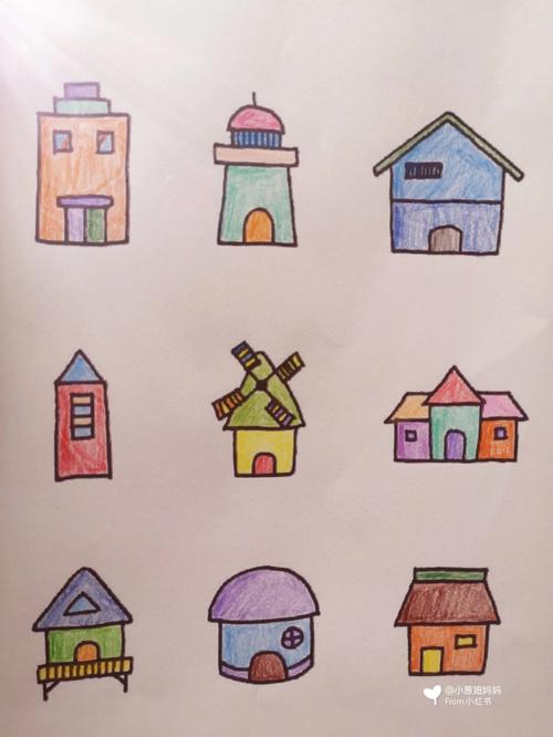 房子的简笔画简单又漂亮 房子的简笔画简单又漂亮颜色搭配