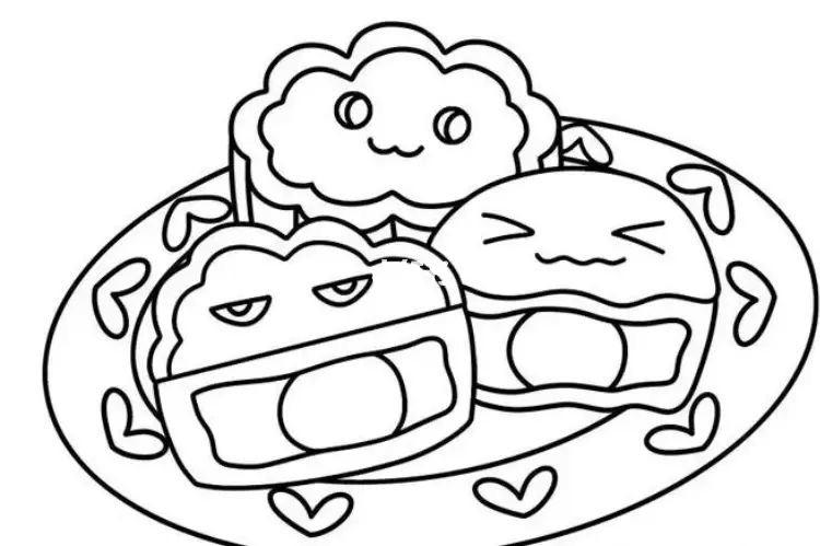 中秋节月饼的画法简笔画