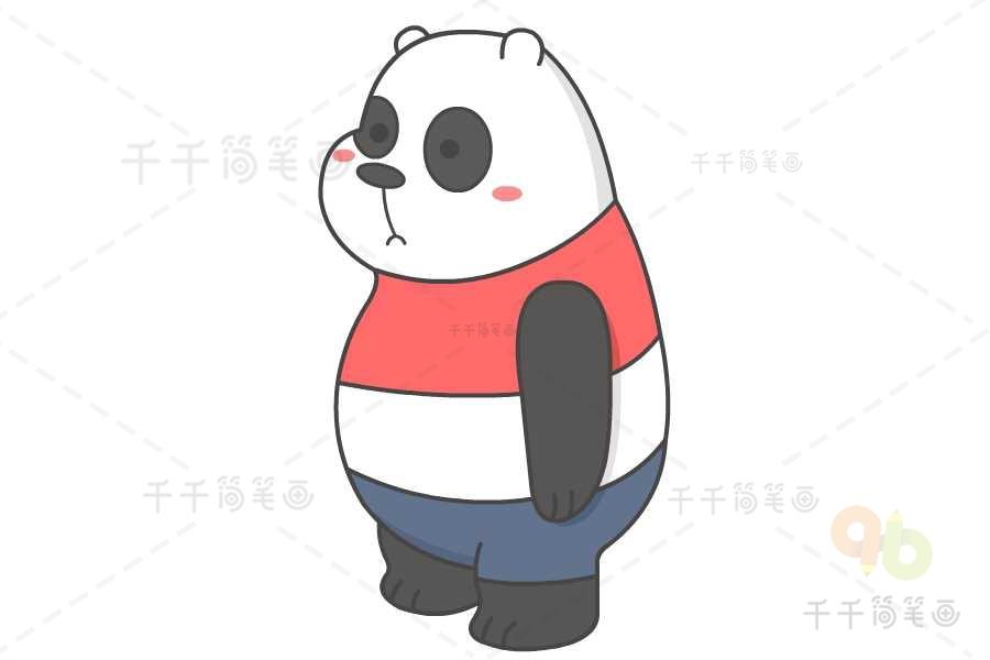 大熊猫简笔画 大熊猫简笔画图片彩色