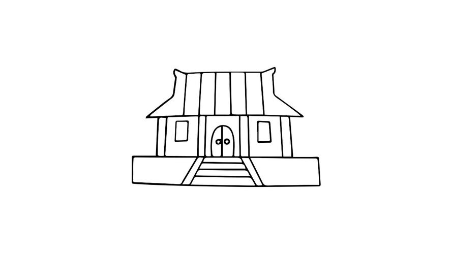 古代的房子简笔画 中国古代的房子简笔画