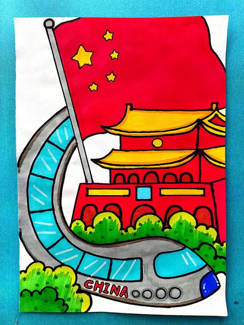 中国国庆节简笔画