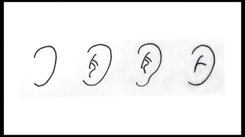 五官 人体 耳朵 手绘 彩色 简笔画超详细的素描耳朵画法95详细步骤