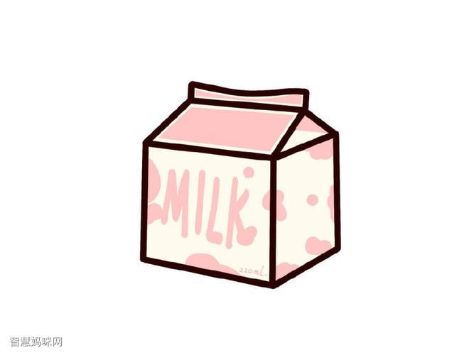 画牛奶盒的简笔画