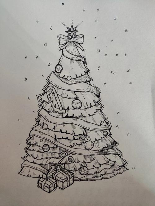 圣诞节圣诞树图片简笔画