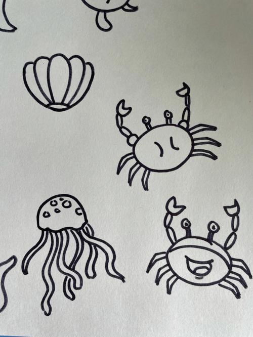 儿童海底世界简笔画 