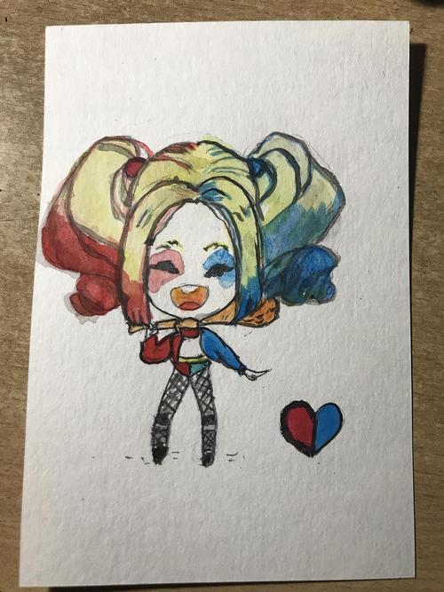 画一个最简单的小丑女图片