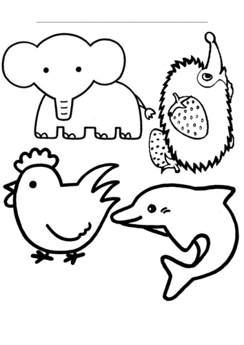 100种动物简笔画涂色 100种动物简笔画涂色头像