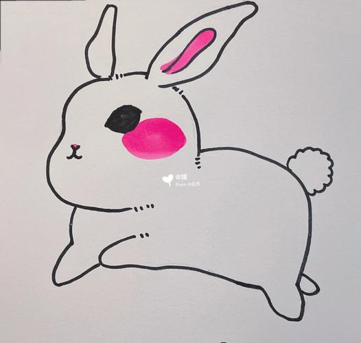 中秋小兔子简笔画可爱 中秋小兔子简笔画可爱图片大全