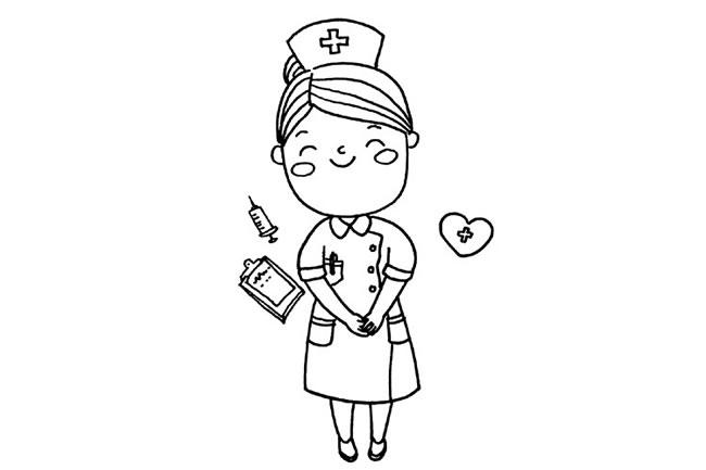 护士简笔画简单又漂亮 护士简笔画简单又漂亮步骤