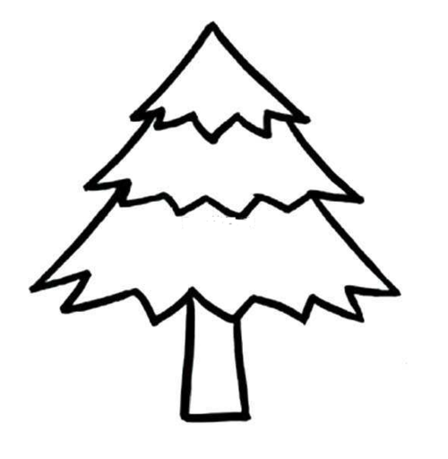 松树的简笔画 松树的简笔画简单又好看