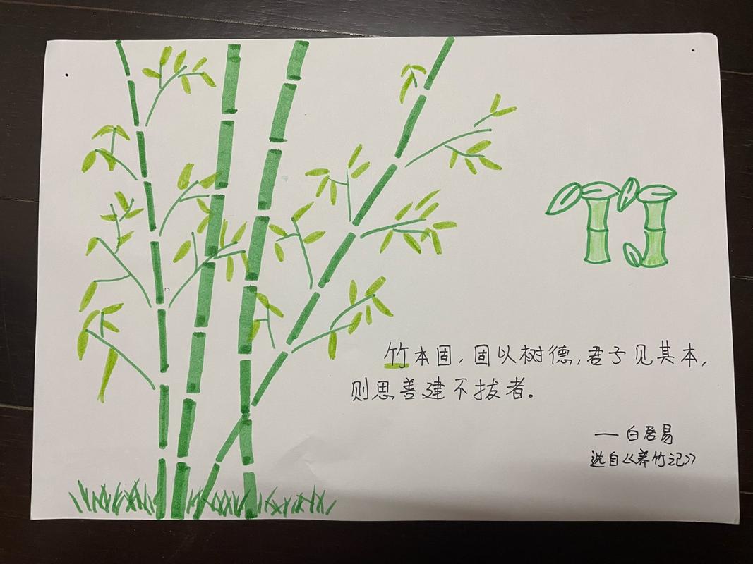 关于竹子的手抄报怎么画