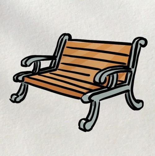 长椅简笔画 公共长椅简笔画