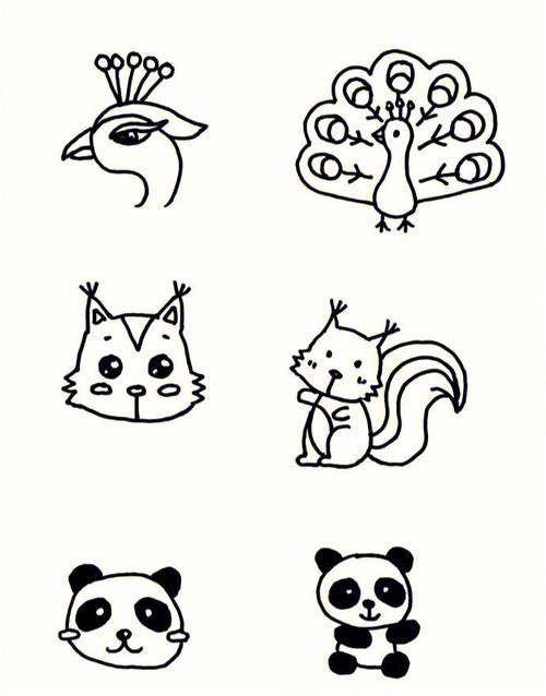画小动物的简笔画 画小动物的简笔画图片