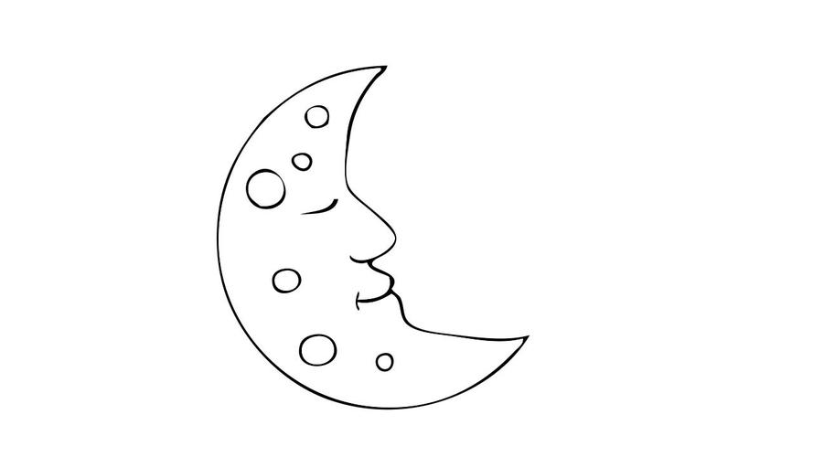 圆月亮的简笔画