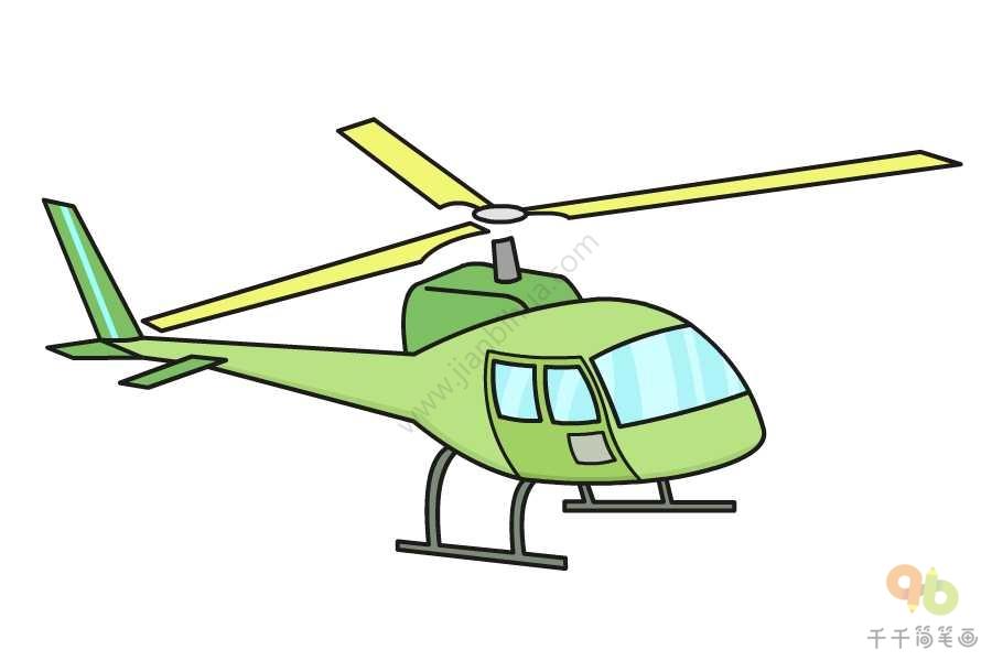 直升飞机简笔画 