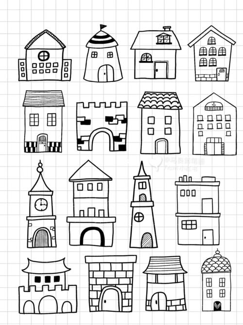 100种房子简笔画 简易房子画法