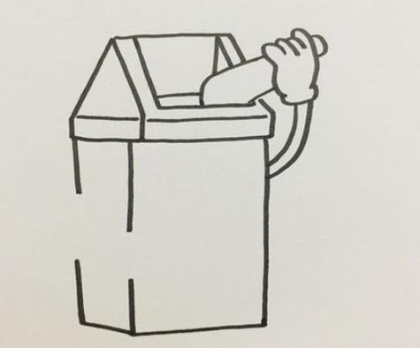 垃圾桶画法简笔画图片