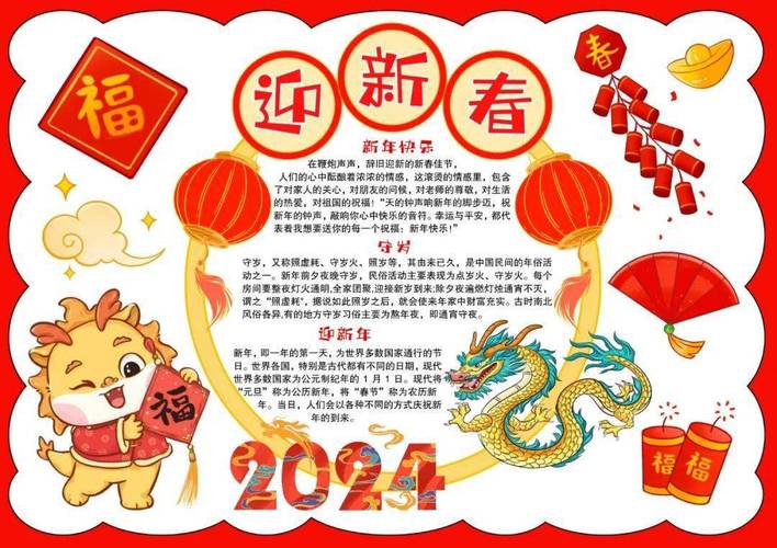 2024年春节最简单的手抄报