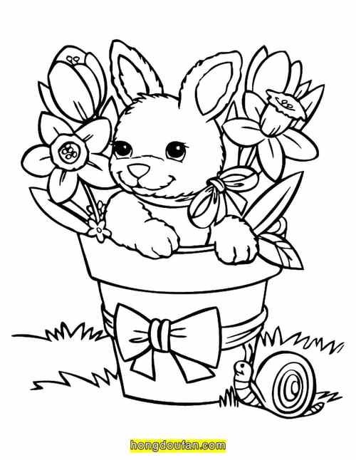 复活节兔子简笔画